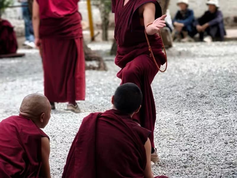 Watching the Monk Debates at Sera Monastery